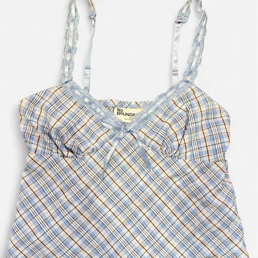 No Boundaries Blue Babydoll Top
